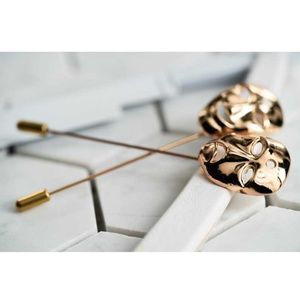 Dear Martian Mens Gold Brooch Wedding Accessory